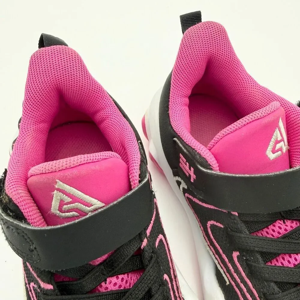 Nike Giannis Immortality 4 Hook and Loop Slip-On Black Laser Fuchsia White Sneak